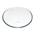 Sfc Center Round Artistic Glass Vessel Kitchen Sink Clear SGE050041C